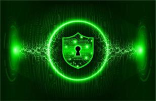 Modern Cybersecurity Technology Background with padlock vector