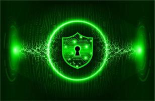 Modern Cybersecurity Technology Background with padlock vector