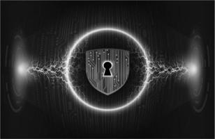 Modern Cybersecurity Technology Background with padlock vector