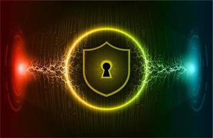 Modern Cybersecurity Technology Background with padlock vector