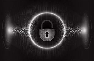 Modern Cybersecurity Technology Background with padlock vector