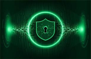 Modern Cybersecurity Technology Background with padlock vector