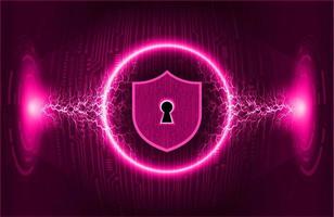 Modern Cybersecurity Technology Background with padlock vector