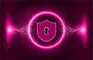 Modern Cybersecurity Technology Background with padlock vector