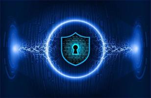 Modern Cybersecurity Technology Background with padlock vector