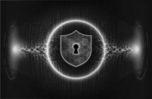 Modern Cybersecurity Technology Background with padlock vector