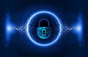 Modern Cybersecurity Technology Background with padlock vector