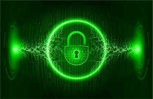 Modern Cybersecurity Technology Background with padlock vector