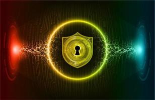 Modern Cybersecurity Technology Background with padlock vector