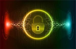 Modern Cybersecurity Technology Background with padlock vector