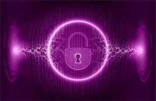 Modern Cybersecurity Technology Background with padlock vector
