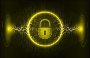 Modern Cybersecurity Technology Background with padlock vector