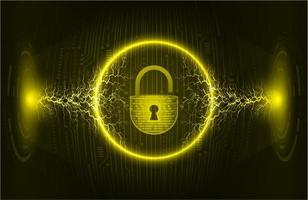 Modern Cybersecurity Technology Background with padlock vector