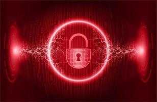 Modern Cybersecurity Technology Background with padlock vector