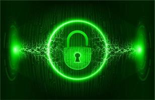 Modern Cybersecurity Technology Background with padlock vector