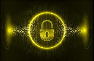 Modern Cybersecurity Technology Background with padlock vector