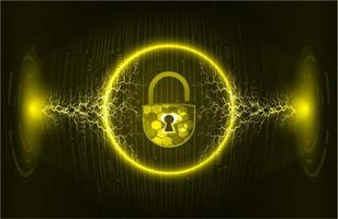 Modern Cybersecurity Technology Background with padlock vector