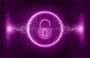 Modern Cybersecurity Technology Background with padlock vector