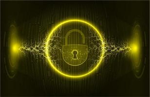 Modern Cybersecurity Technology Background with padlock vector