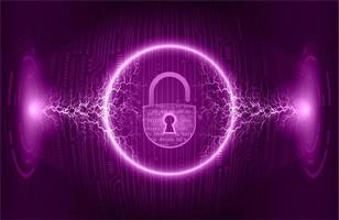 Modern Cybersecurity Technology Background with padlock vector