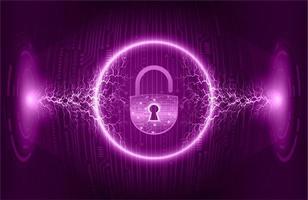 Modern Cybersecurity Technology Background with padlock vector