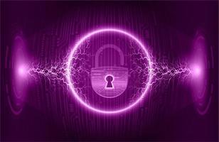 Modern Cybersecurity Technology Background with padlock vector