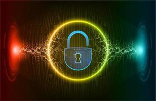 Modern Cybersecurity Technology Background with padlock vector