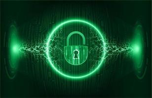 Modern Cybersecurity Technology Background with padlock vector