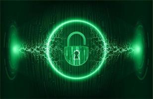 Modern Cybersecurity Technology Background with padlock vector