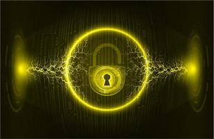 Modern Cybersecurity Technology Background with padlock vector