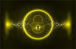 Modern Cybersecurity Technology Background with padlock vector