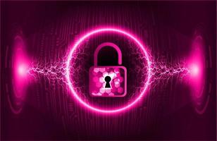 Modern Cybersecurity Technology Background with padlock vector