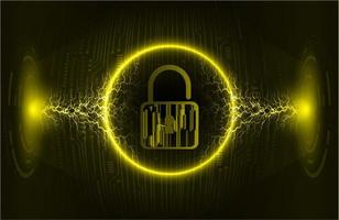 Modern Cybersecurity Technology Background with padlock vector