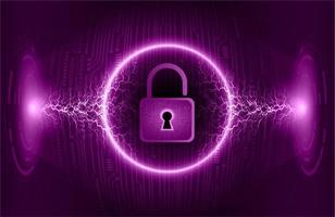 Modern Cybersecurity Technology Background with padlock vector