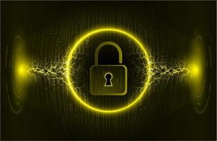 Modern Cybersecurity Technology Background with padlock vector