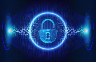 Modern Cybersecurity Technology Background with padlock vector