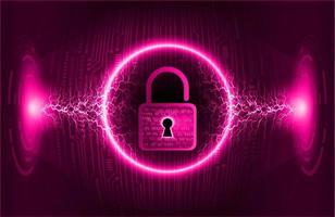 Modern Cybersecurity Technology Background with padlock vector