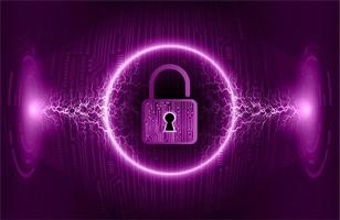 Modern Cybersecurity Technology Background with padlock vector