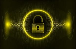 Modern Cybersecurity Technology Background with padlock vector