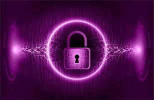 Modern Cybersecurity Technology Background with padlock vector