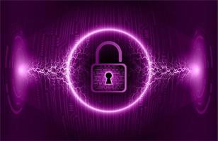 Modern Cybersecurity Technology Background with padlock vector