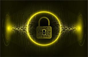 Modern Cybersecurity Technology Background with padlock vector