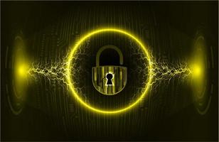 Modern Cybersecurity Technology Background with padlock vector