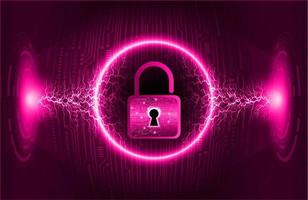 Modern Cybersecurity Technology Background with padlock vector