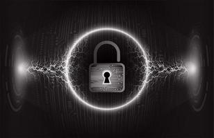 Modern Cybersecurity Technology Background with padlock vector