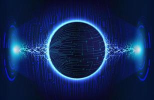 Modern Holographic Globe on Technology Background vector