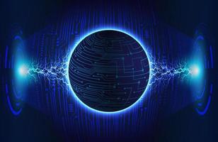 Modern Holographic Globe on Technology Background vector