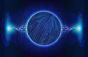 Modern Holographic Globe on Technology Background vector