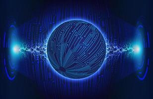 Modern Holographic Globe on Technology Background vector