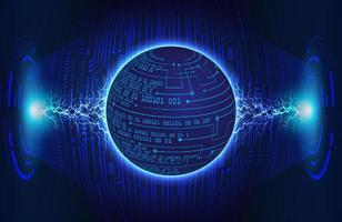 Modern Holographic Globe on Technology Background vector